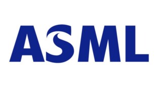 Logo of the company ASML.